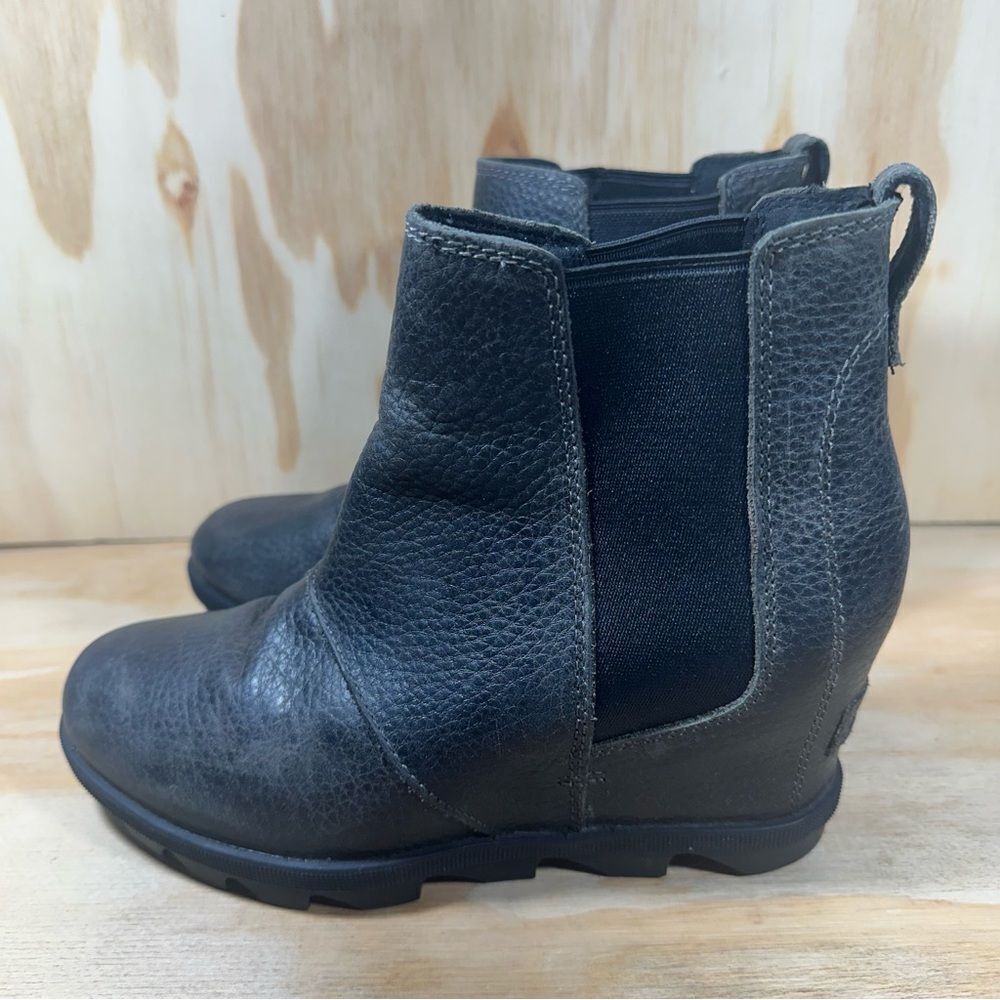 Sorel Joan of Arctic Black Wedge Ankle Boots Women’s Size 7